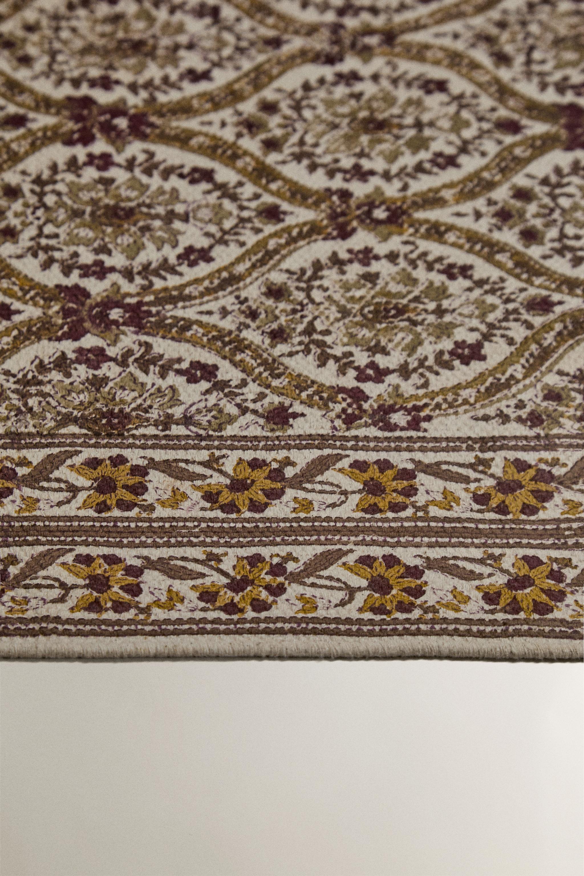 COTTON PAISLEY PRINT AREA RUG
